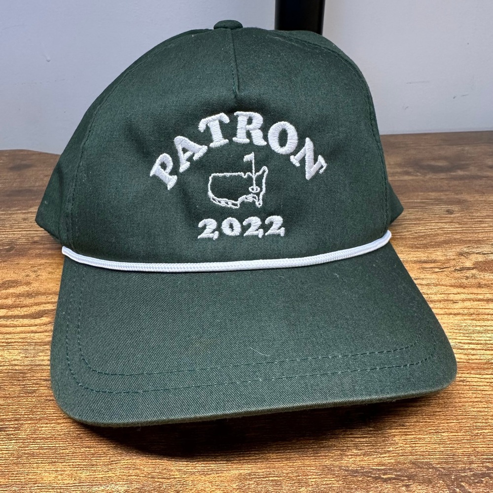 American Needle Masters Patron 2022 Golf Rope Hat Green Adjustable Strapback Cap